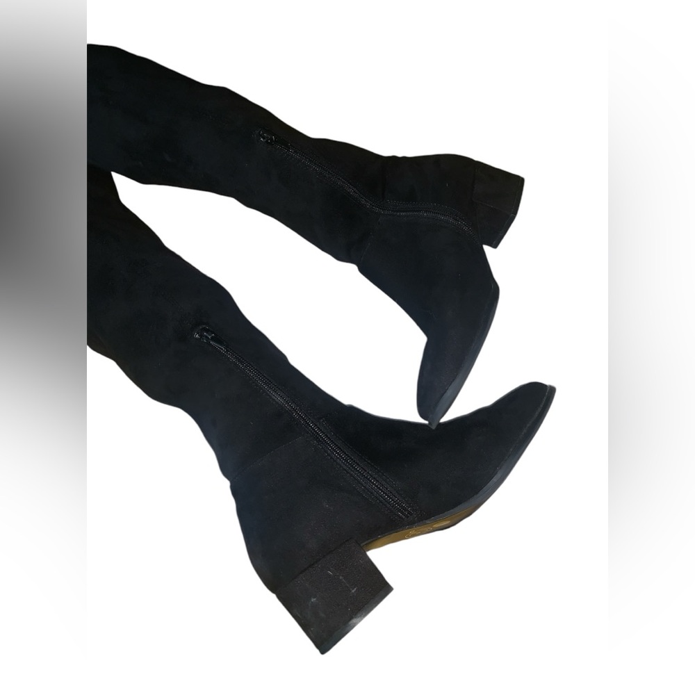 Chinese Laundry Black Felix Suedette‎ Faux Suede Over The Knee Boots Size 6 - Picture 6 of 6